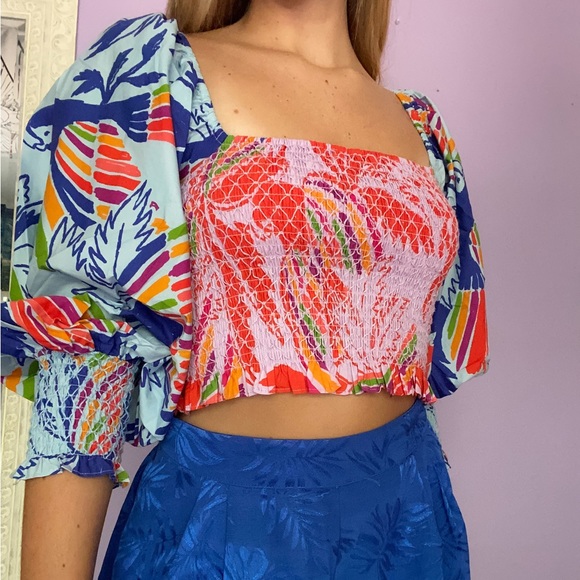 farm rio birds crop top - Picture 10 of 10